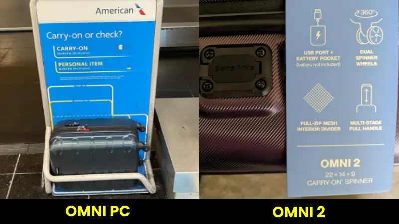 Samsonite Omni 2 vs Omni PC Weight and Size