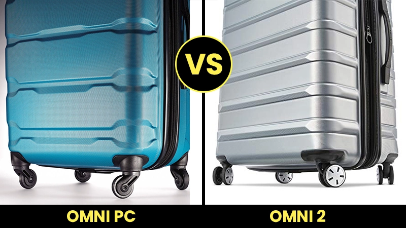 imgae of samsonite omni pc vs omni 2 wheels comparison