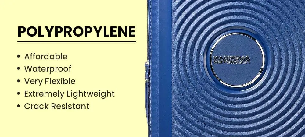 Showcasing Polypropylene material used in hardisde luggage along with its quick details | luggagelovers.com