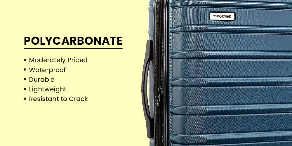 Samsonite Omni  polycarbonate material reviewing image explaing the benefits of using polycarbonate in luggage | luggagelovers.com