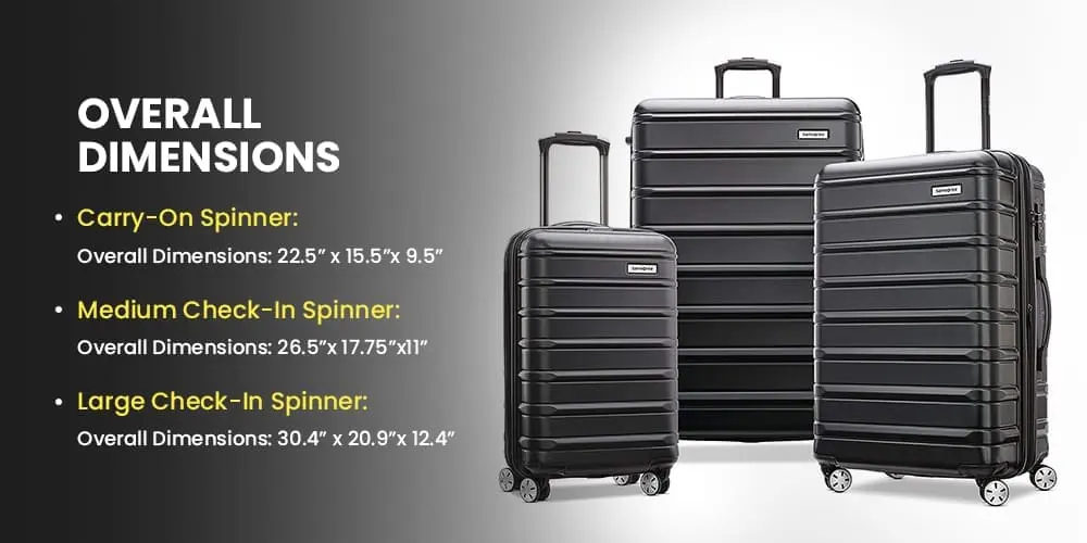 This image is about the size and dimension of the Samsonite Omni 2 hardside luggage